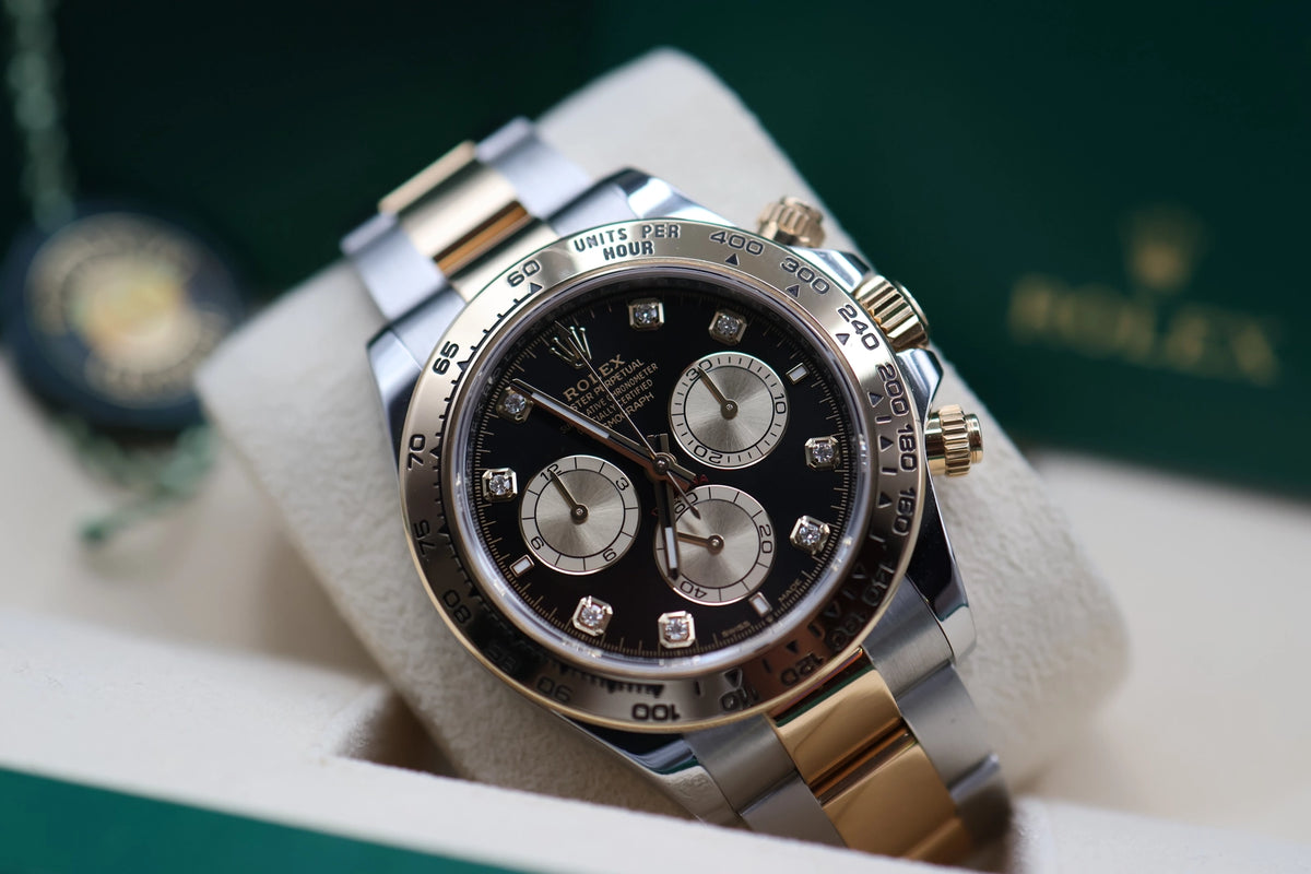 Rolex Daytona Black And Golden Diamond Dial on Oyster 126503