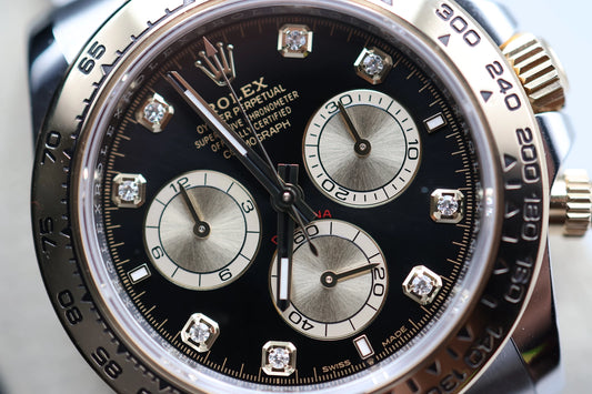 Rolex Daytona Black And Golden Diamond Dial on Oyster 126503