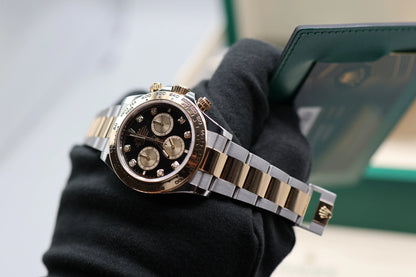 Rolex Daytona Black And Golden Diamond Dial on Oyster 126503