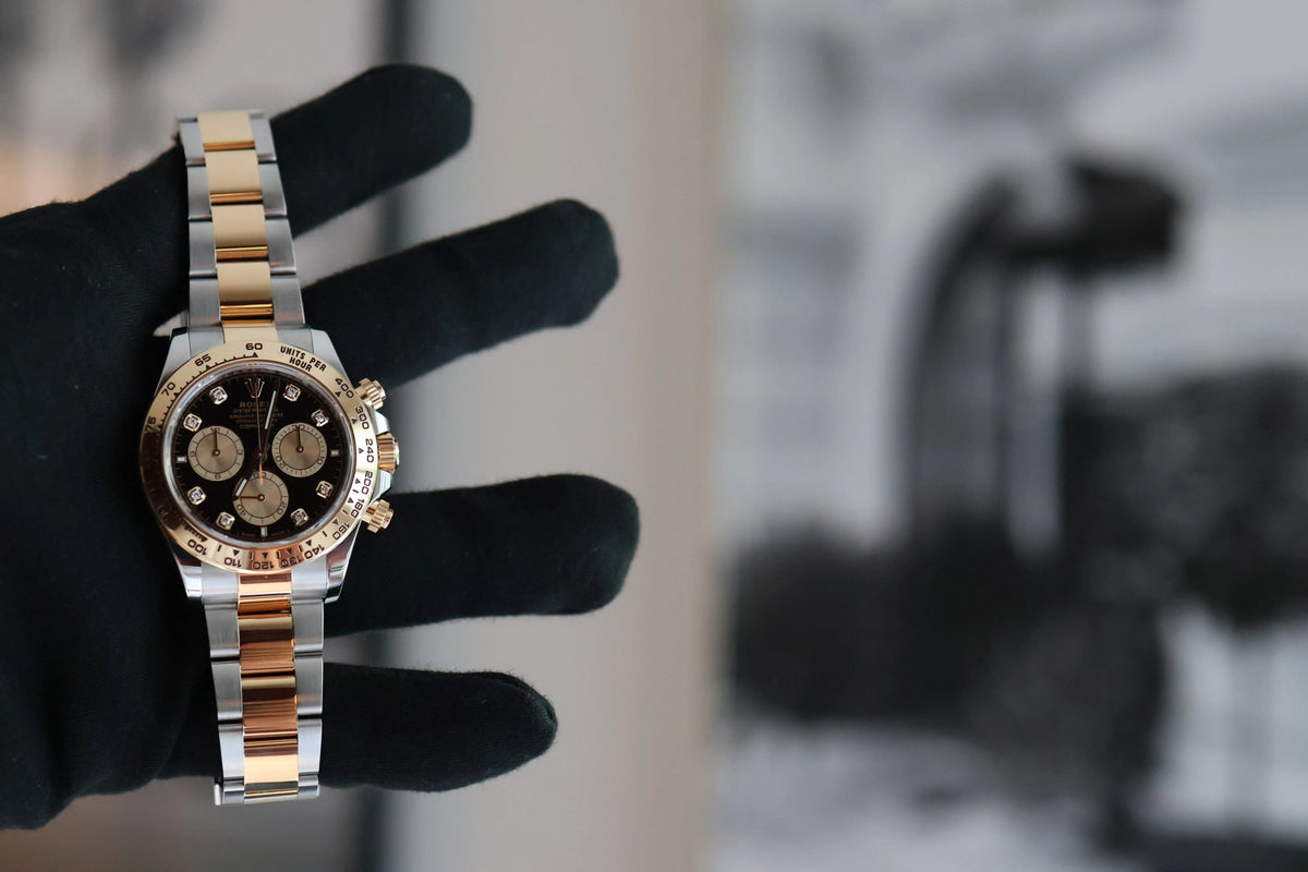 Rolex Daytona Black And Golden Diamond Dial on Oyster 126503