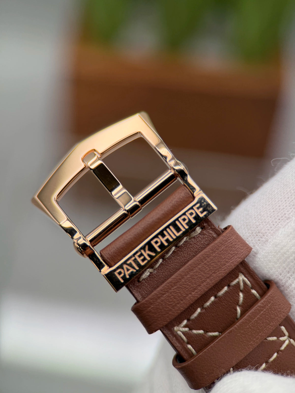Patek Philippe Complications Calatrava Pilot Travel Time Brown Sunburst Dial on Strap 5524R-001 Complete